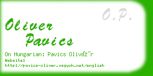 oliver pavics business card